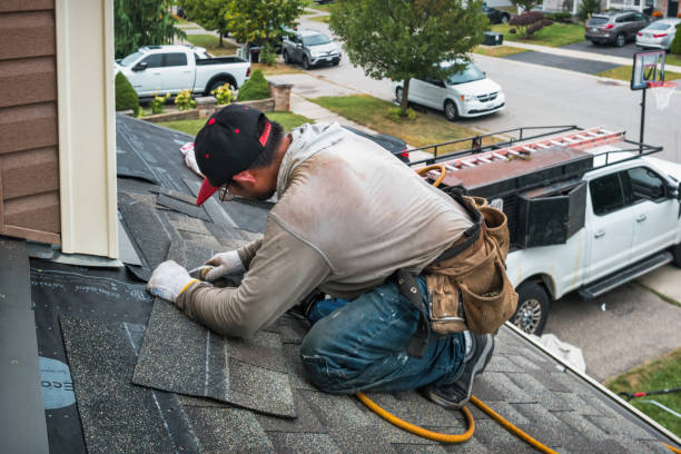 Professional Emergency Roof Repair technician working in Rescue, VA